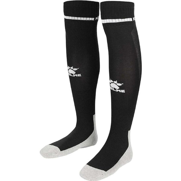 Kelme Sport Kids Full Length Football Soccer Socks Size US1-5 Black/White