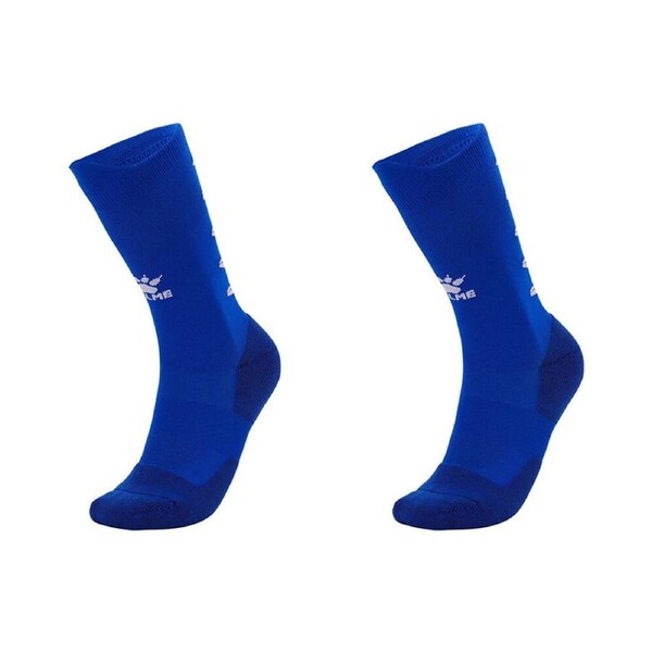 2PK Kelme Sport Mid-Length Football Soccer Grip Socks Anti Slip Royal Blue/White