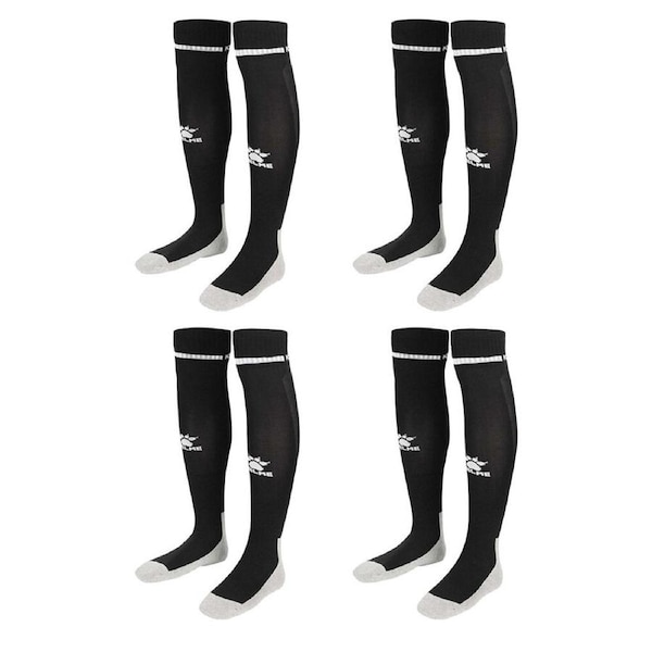4PK Kelme Sport Full Length Football Soccer Socks Size US6-11 Black/White