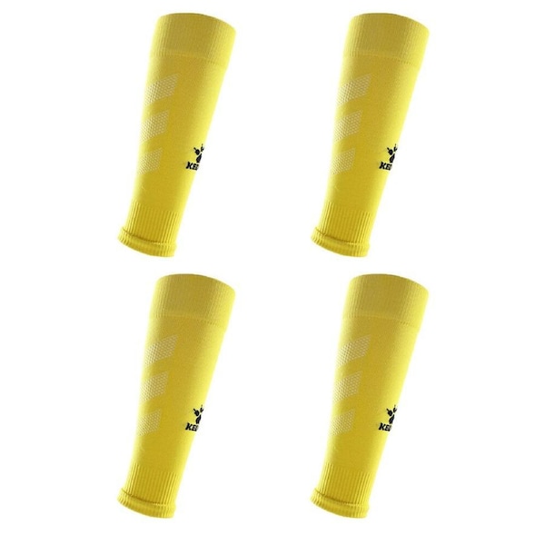 4PK Kelme Sport Footless Soccer Socks/Calf Sleeve Grip Sock Compatable Yellow