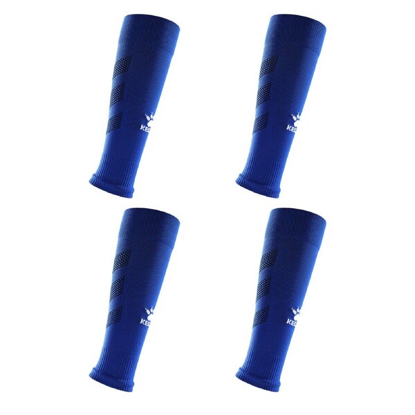 4PK Kelme Sport Footless Soccer Sock/Calf Grip Sock Compatable Royal Sky Blue