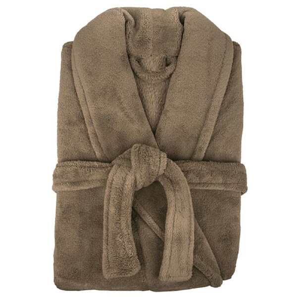 Bambury Retreat Microplush Bath Robe Latte