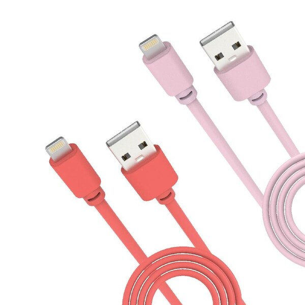 Laser 2 m MFi Certified Lightning to USB-A Cable Twin Pack Fast Charge