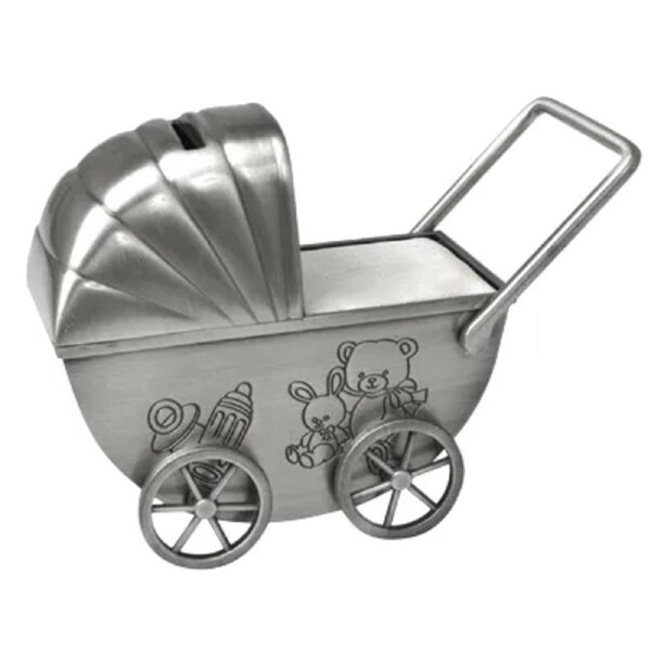 Russell Collection Money Bank - Pewter Finish Pram