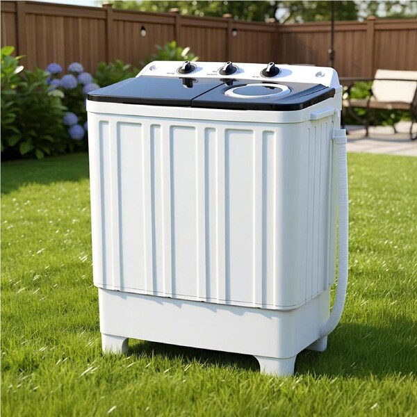 Devanti Portable Washing Machine Twin Tub 7KG White