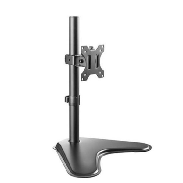 Brateck Single Free Standing Screen Economical double Joint Articulating Stell Monitor Stand Fit Most 13'-32' Monitor Up to 8 kg VESA 75x75/100x100