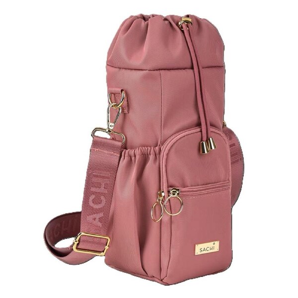 Crossbody Insulated Bottle Bag - Blush