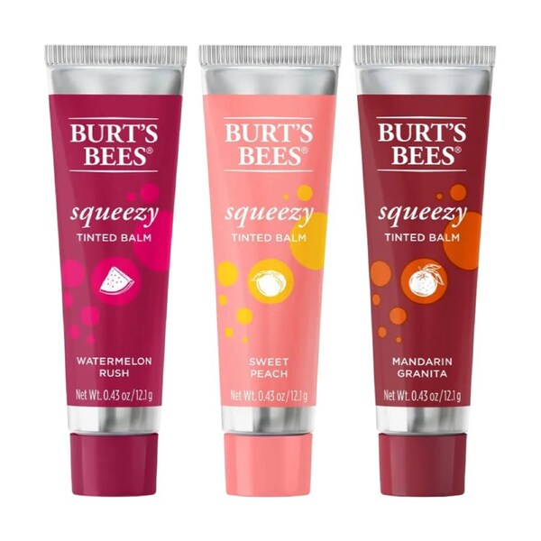 Burt's Bees Squeezy Tinted Lip Balm Juicy Fruits Set 3x12.1g
