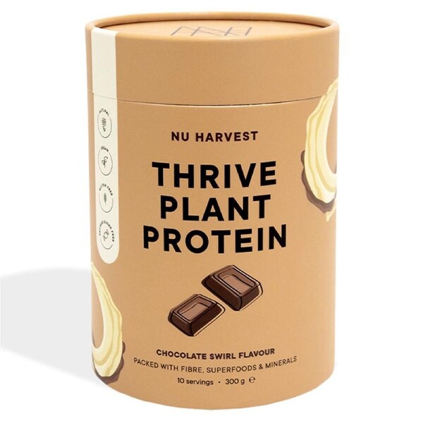 Nu Harvest Thrive Plant Protein Powder Chocolate 300g