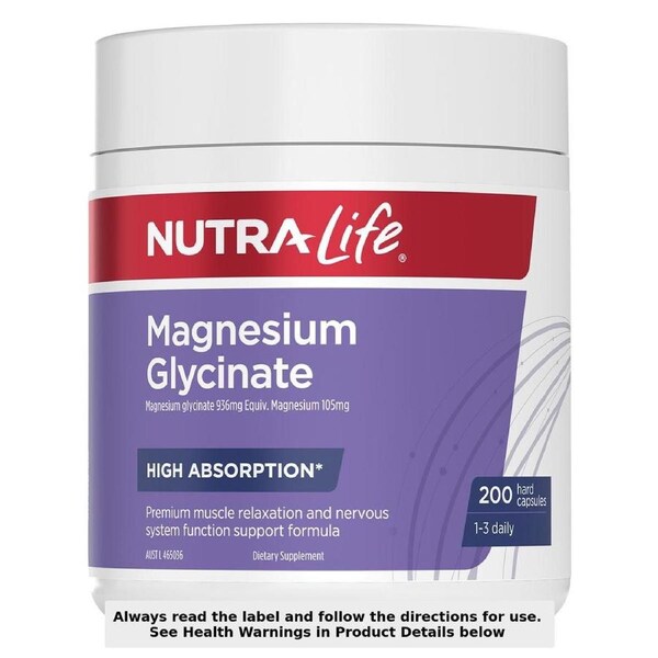 Nutra-Life Magnesium Glycinate 200 Capsules