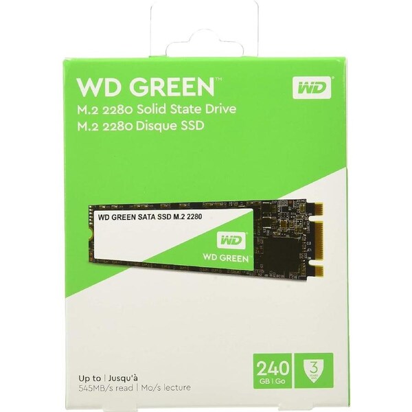 WD Green SSD 240GB WDS240G3G0B Western Digital Internal Solid State Drive Laptop M.2 SATA III 545MB/s