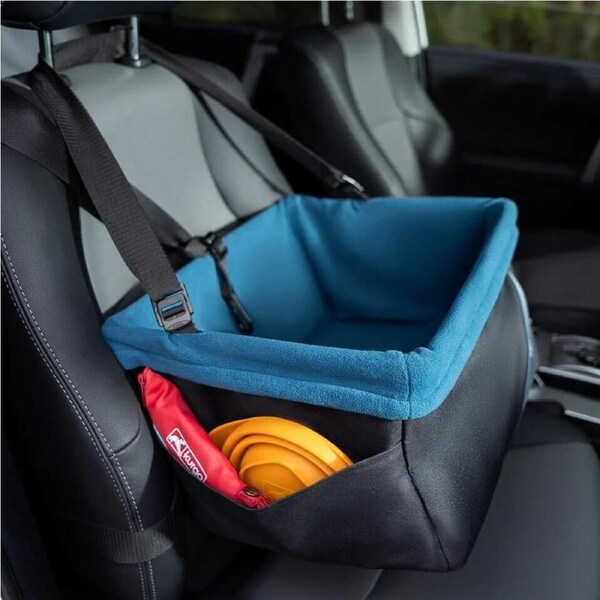 Kurgo Rover Car Booster Seat Black/Hampton Sand ? Elevated Dog Travel Seat