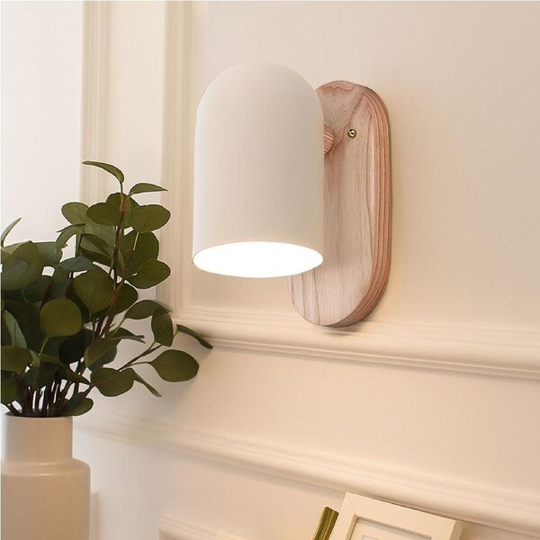 Krear Wooden Wall Sconces, Lighting Indoor Wall Light Fixture for Bedroom