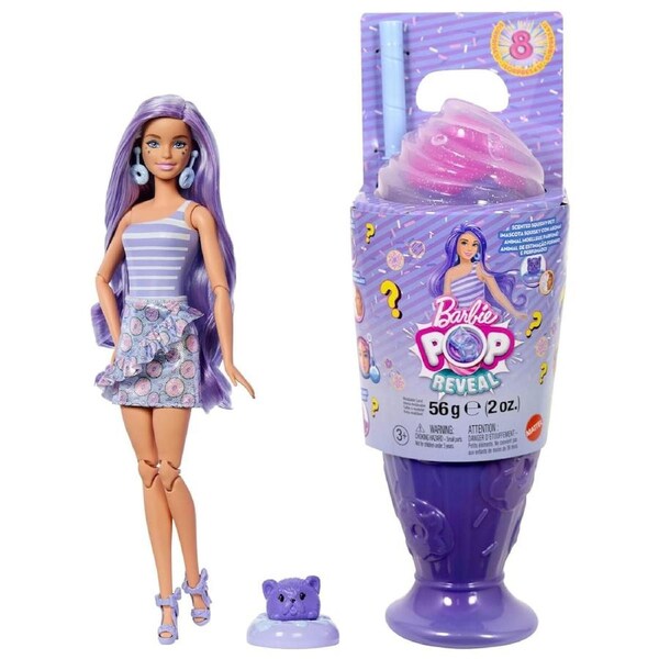 Barbie Pop Reveal Treat Shakes Series Purple Donut Dreams