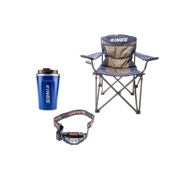 Adventure Kings Throne Camping Chair + Coffee Mug + LED Head Torch Adventure Kings Throne Camping Chair + Coffee Mug + LED Head Torch Adventure Kings Throne Camping Chair + Co