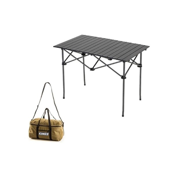 Aluminium Roll-Up Camping Table + Canvas Travel Bag