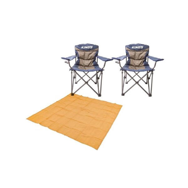 2x Kings Throne Camping Chair + Mesh Flooring - 3 x 3m