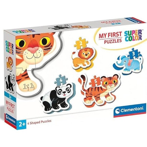 Clementoni My First Puzzles Wild Animals 4 Shaped Puzzles