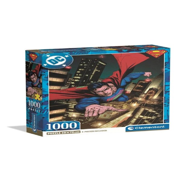Clementoni Puzzle Superman Design 2 Poster Included 1000 Pieces