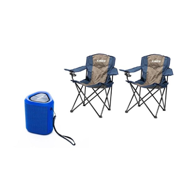 2x Kings Essential Camping Chair + Outdoor Bluetooth Speaker