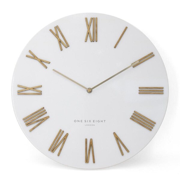 One Six Eight Frederick London Metal Wall Clock White 40cm