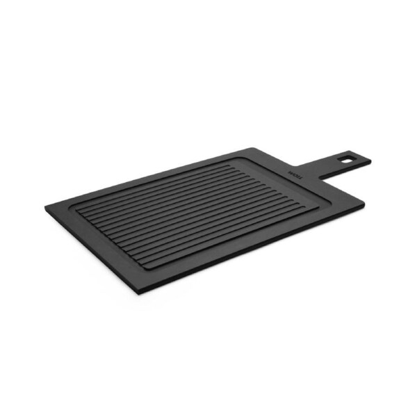 Woll Cut & Serve Board Durable Kitchen Handle w/ Ribs 49x25x0.7cm Black
