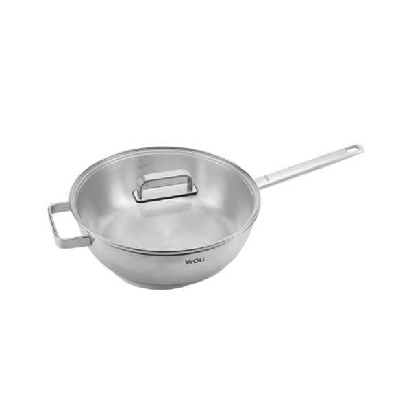 Woll Steel Saute Pan w/ Lid Premium 18/10 Stainless 28cm 4.6L Silver
