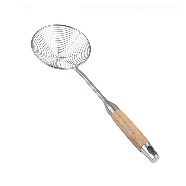 D.Line Wok Wire Skimmer Stainless Steel Beechwood Handle Kitchen Tool 13.5cm