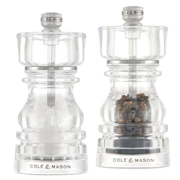 Cole & Mason Salt And Pepper Mill Gift Set London Acrylic 13cm