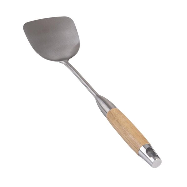 D.Line Wok Spatula Stainless Steel Head Beechwood Handle Kitchen Tool
