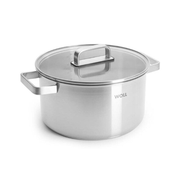 Woll Steel Stock Pot w/ Lid Premium 18/10 Stainless 24cm 7.5L Silver