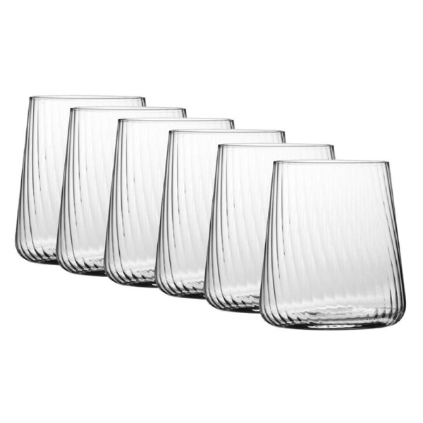 Krosno Tumbler Glasses Soda Lime Glass 430ml Capacity Set Pack of 6