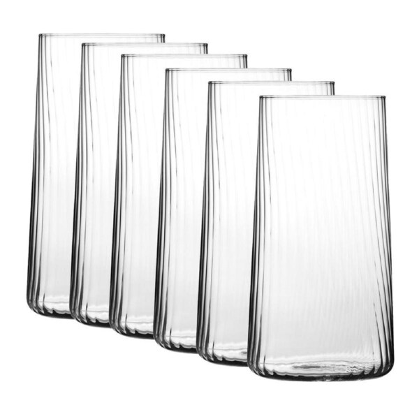 Krosno Avant-Garde Lumi Highball Glasses 550ml Capacity Set Pack of 6