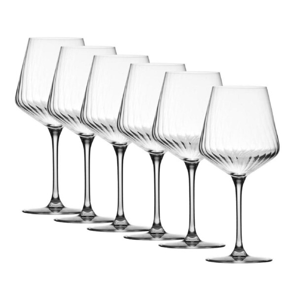 Krosno Wine Glasses Lead Crystal 560ml Capacity Set Pack of 6