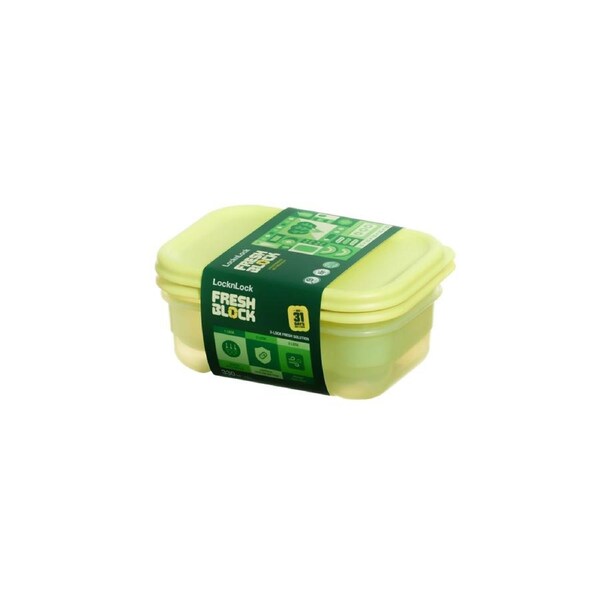 Lock & Fresh Block Containers Food Storage Set 330mL Pack of 2