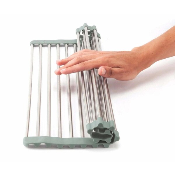 Joie Over The Sink Roll-Up Drying Rack Sage 6x5.3x54cm Pack of 6