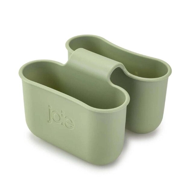 Joie Double Faucet Caddy Dual Compartments Sage 14x13x16cm Compact Organizer