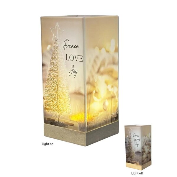 LED Christmas Light Lamp - Peace Love Joy