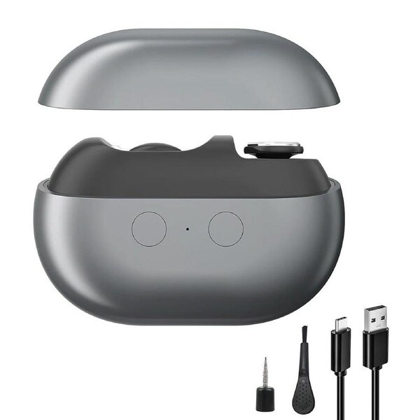 Easyclip Smart Electric Nail Clipper, 3In1 Multi-Functional Electric LED Toenail Clipper Grey