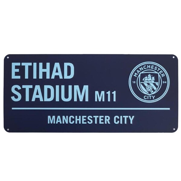 Manchester City FC Two Tone Street Sign