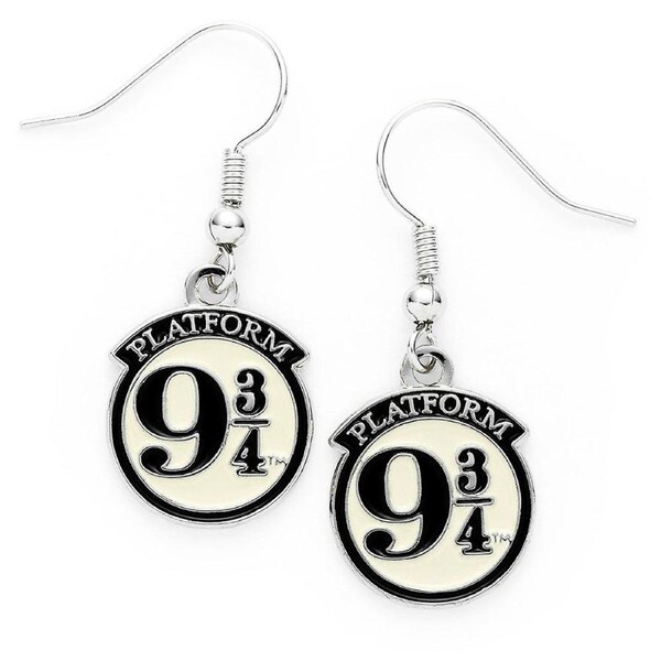 Harry Potter Silver Plated 9 & 3 Quarters Hook Earrings