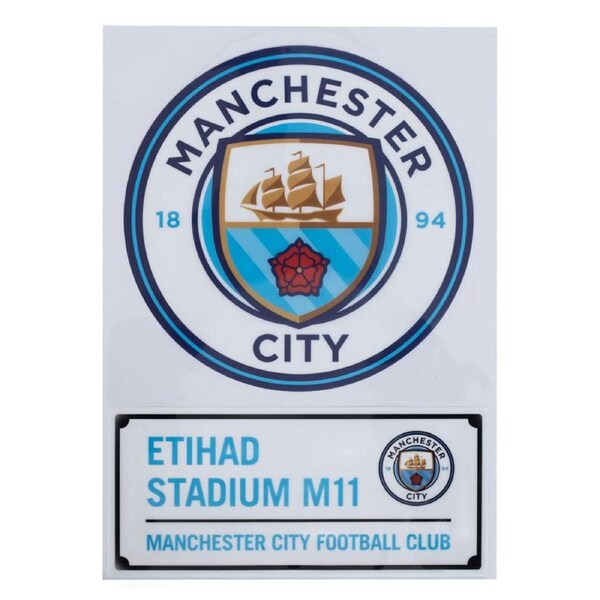 Manchester City FC A4 Car Decal