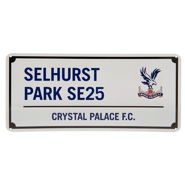 Crystal Palace FC Blue Text Street Sign