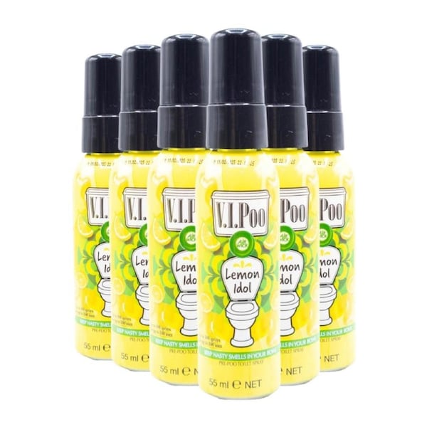 Airwick V.I.Poo Toilet Spray Lemon Idol 55mL Pack of 6
