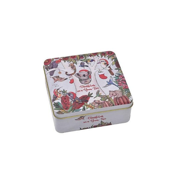 Banksia Red Christmas in a Gum Tree Festive Tin w/Handmade Caramel Fudge 200g