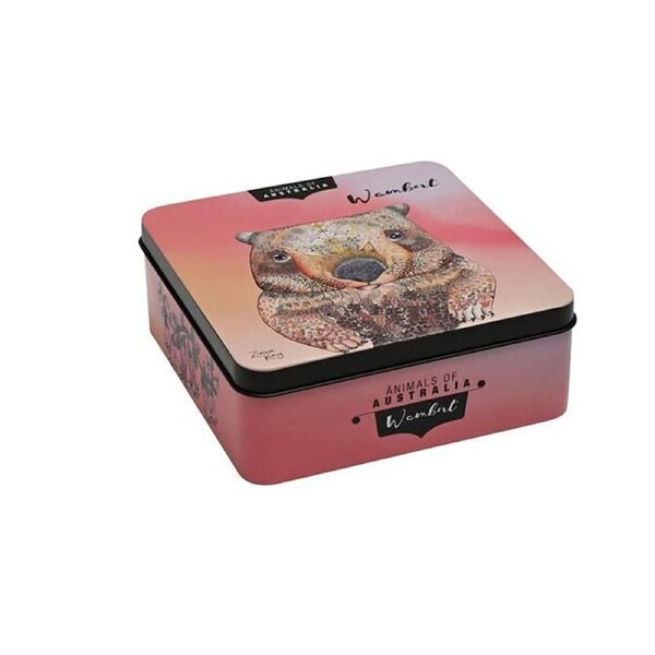 Banksia Red Wombat Decorative Tin w/Macadamia Butter Finger Biscuits 150g