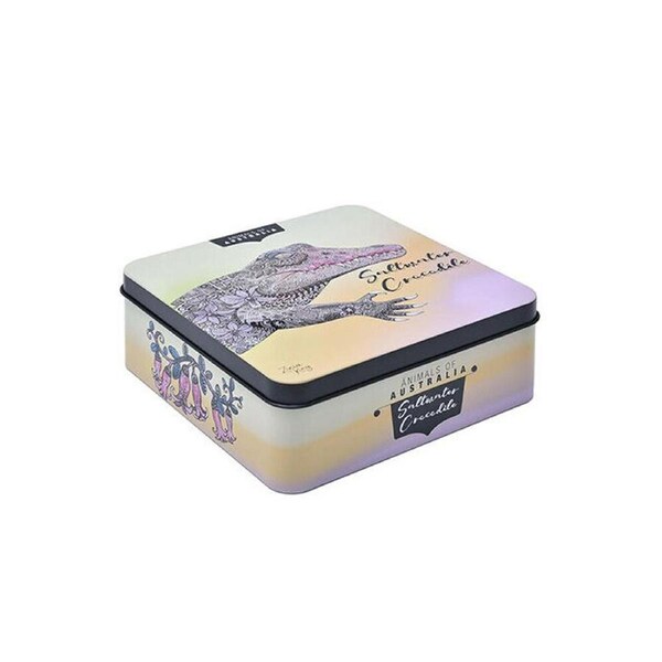 Banksia Red Saltwater Crocodile Decorative Tin w/Butter Finger Biscuits 150g