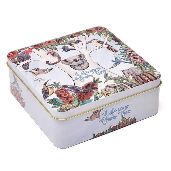 Banksia Red Life in a Gumtree Australia Decorative Tin w/Caramel Fudge 200g