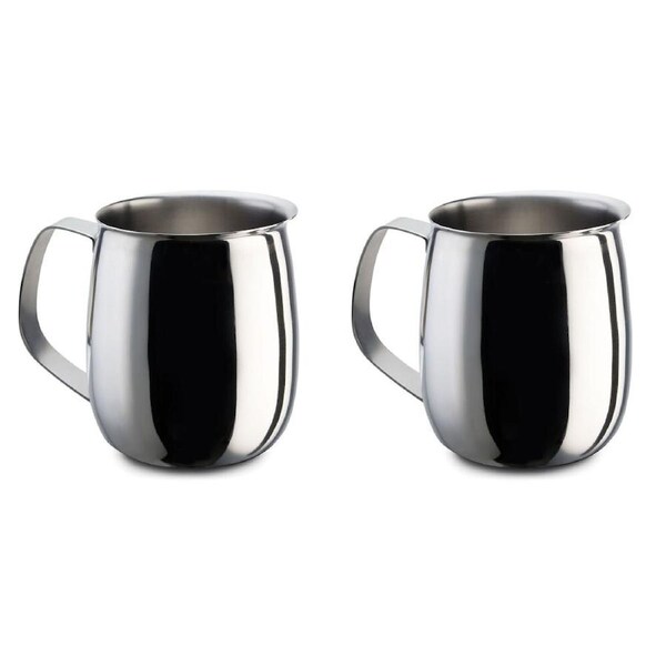 2PK Pezzetti 9 Cup Milk Pot Stainless Steel Frothing/Serving Coffee Accessory