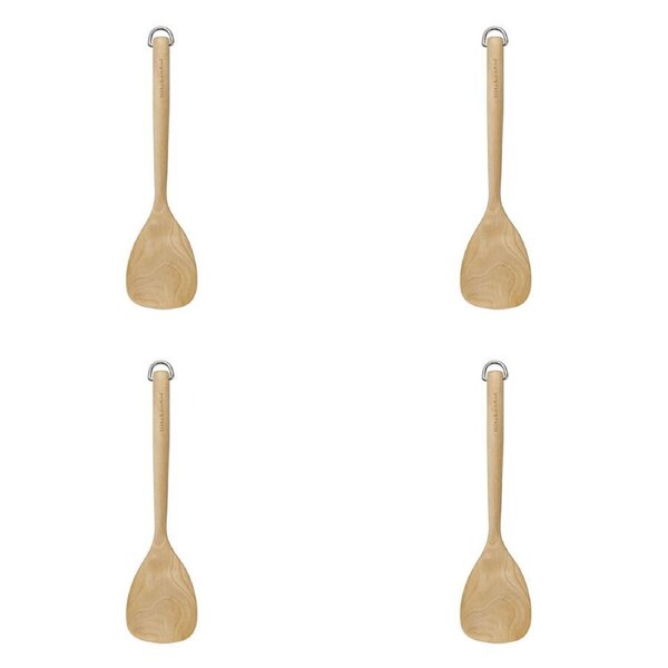 4PK KitchenAid Birchwood Short Turner Wooden Cooking/Kitchen Utensil w/Hang Loop